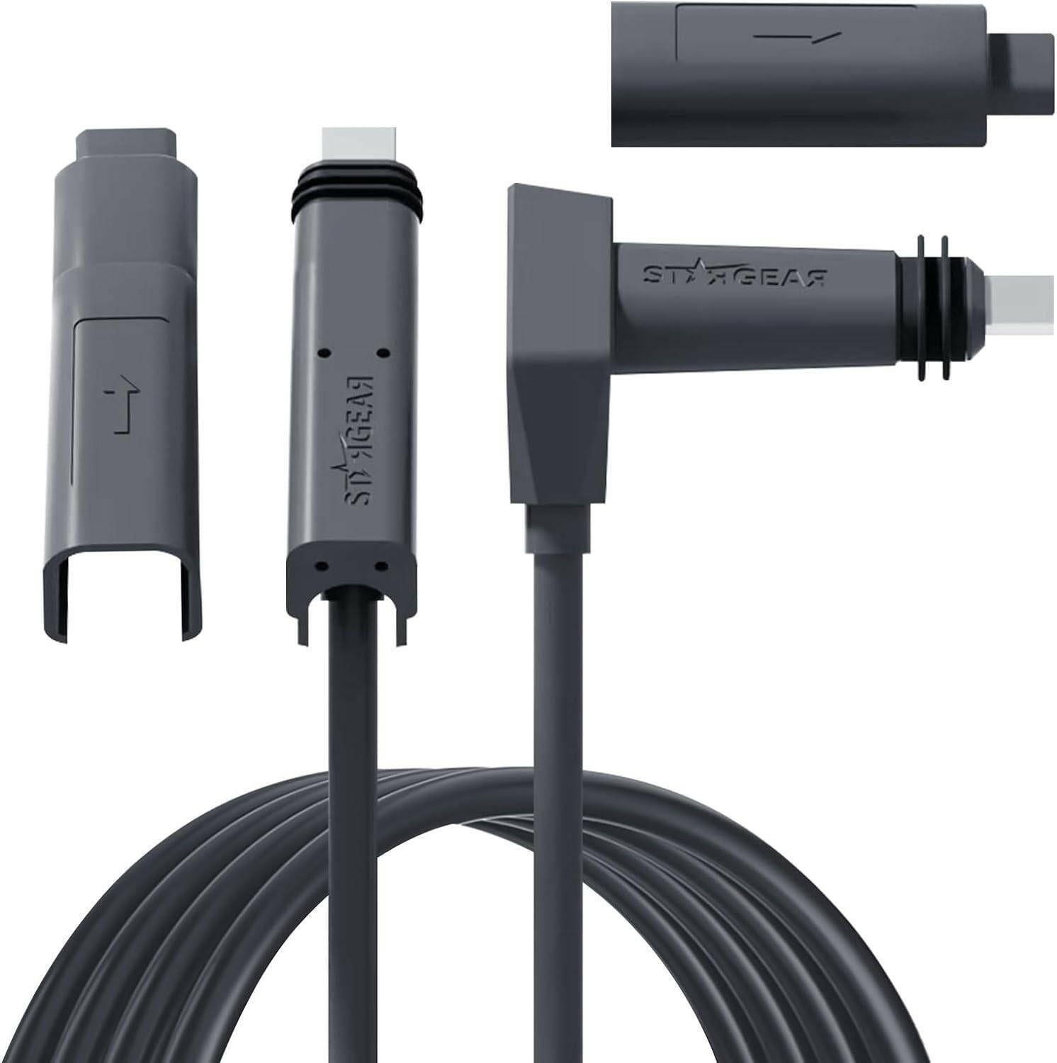 Starlink Gen 2 Replacement Cable – Waterproof Rectangular V2 Cable with End Caps, Gray - starlink6.com