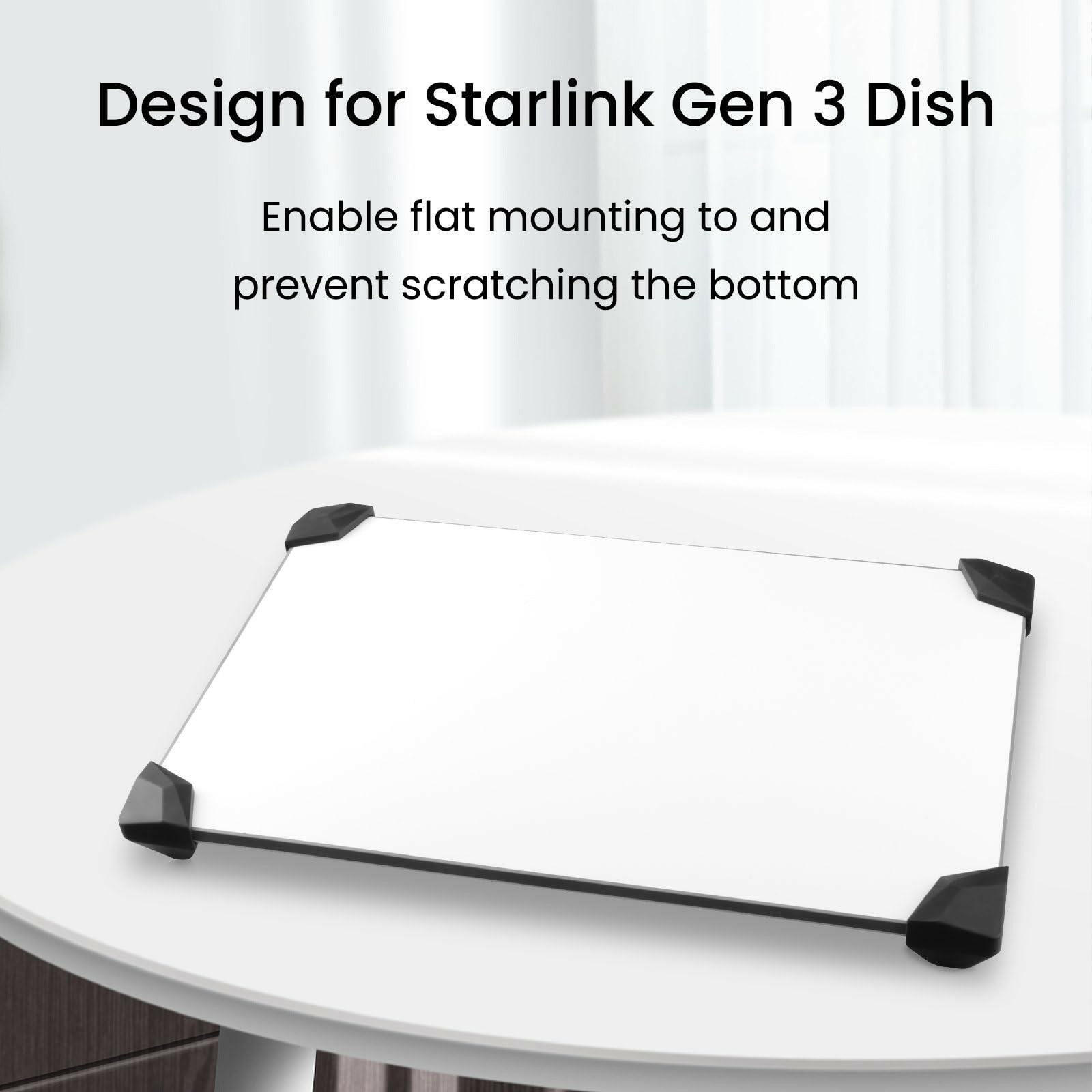 Starlink Gen 3 Silicone Edge Pads | 4-Pack Flat Mount Protectors - starlink6.com