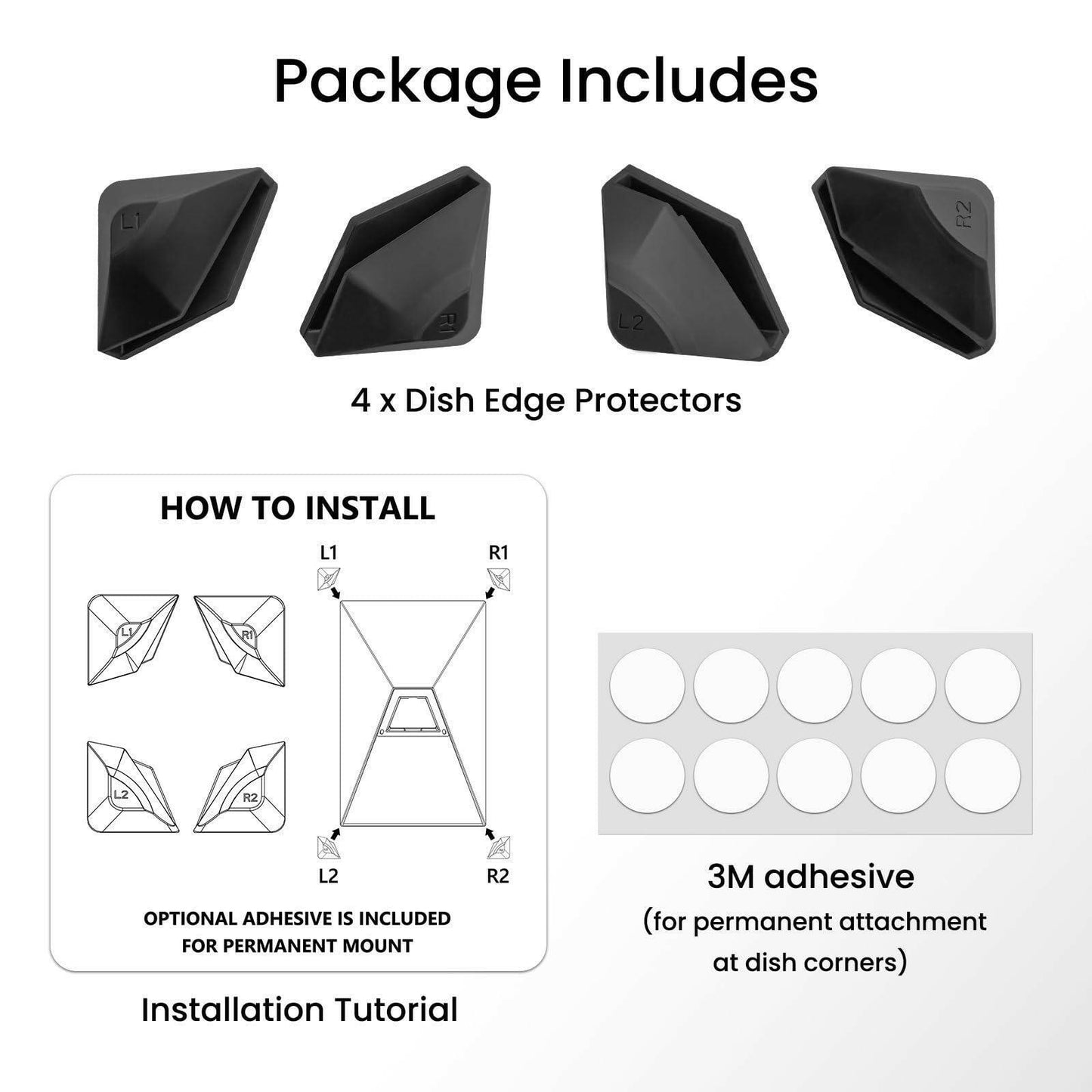 Starlink Gen 3 Silicone Edge Pads | 4-Pack Flat Mount Protectors - starlink6.com