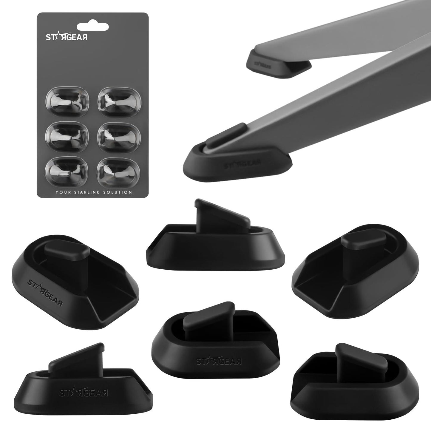 Starlink Gen 2 Dish Stand Pad Set – 6 Pcs Anti-Scratch Silicone Base Protectors - starlink6.com