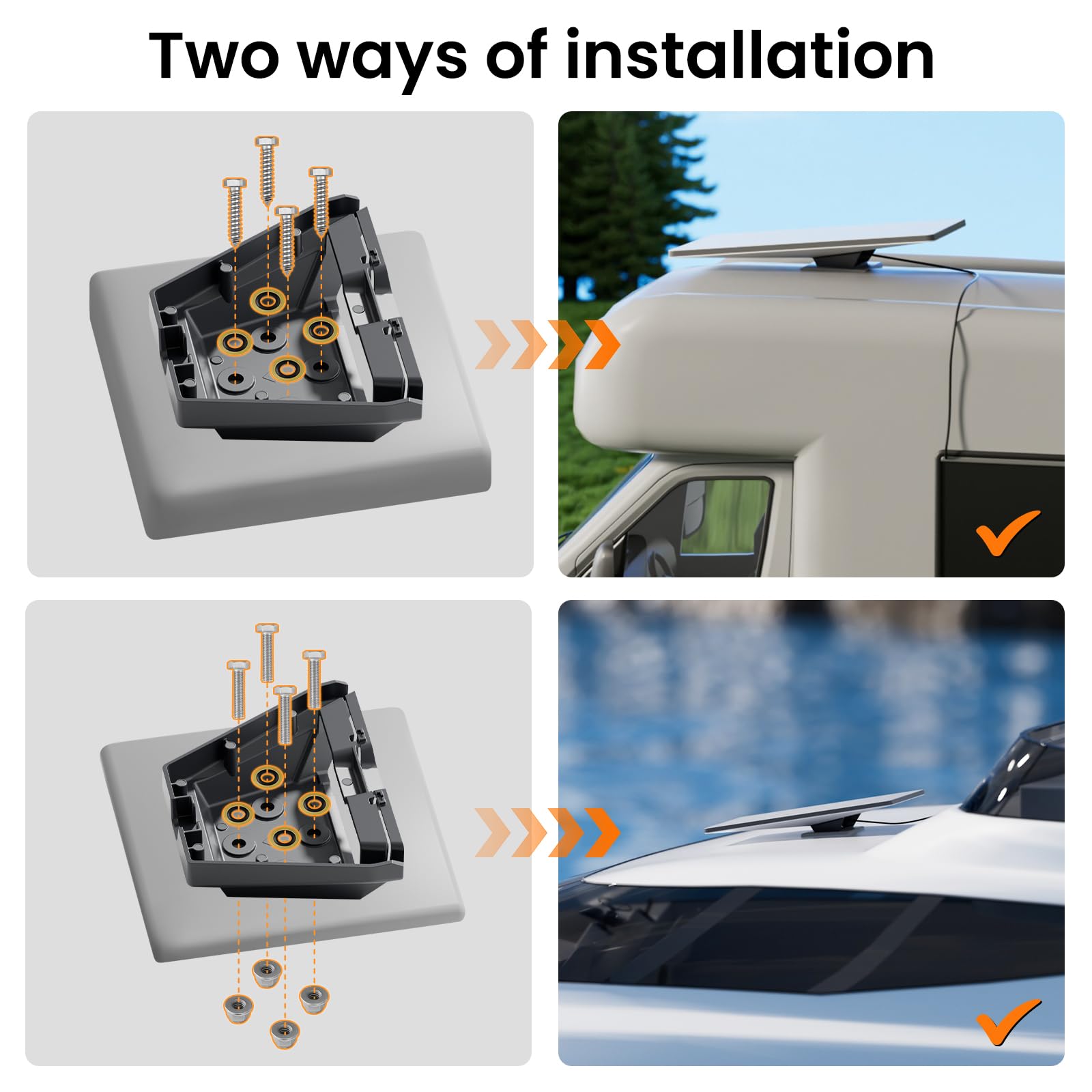 Starlink Gen 3 Mobility Mount | Anti-Theft Aluminum Kit for V3 Roof, RV & Yacht - starlink6.com