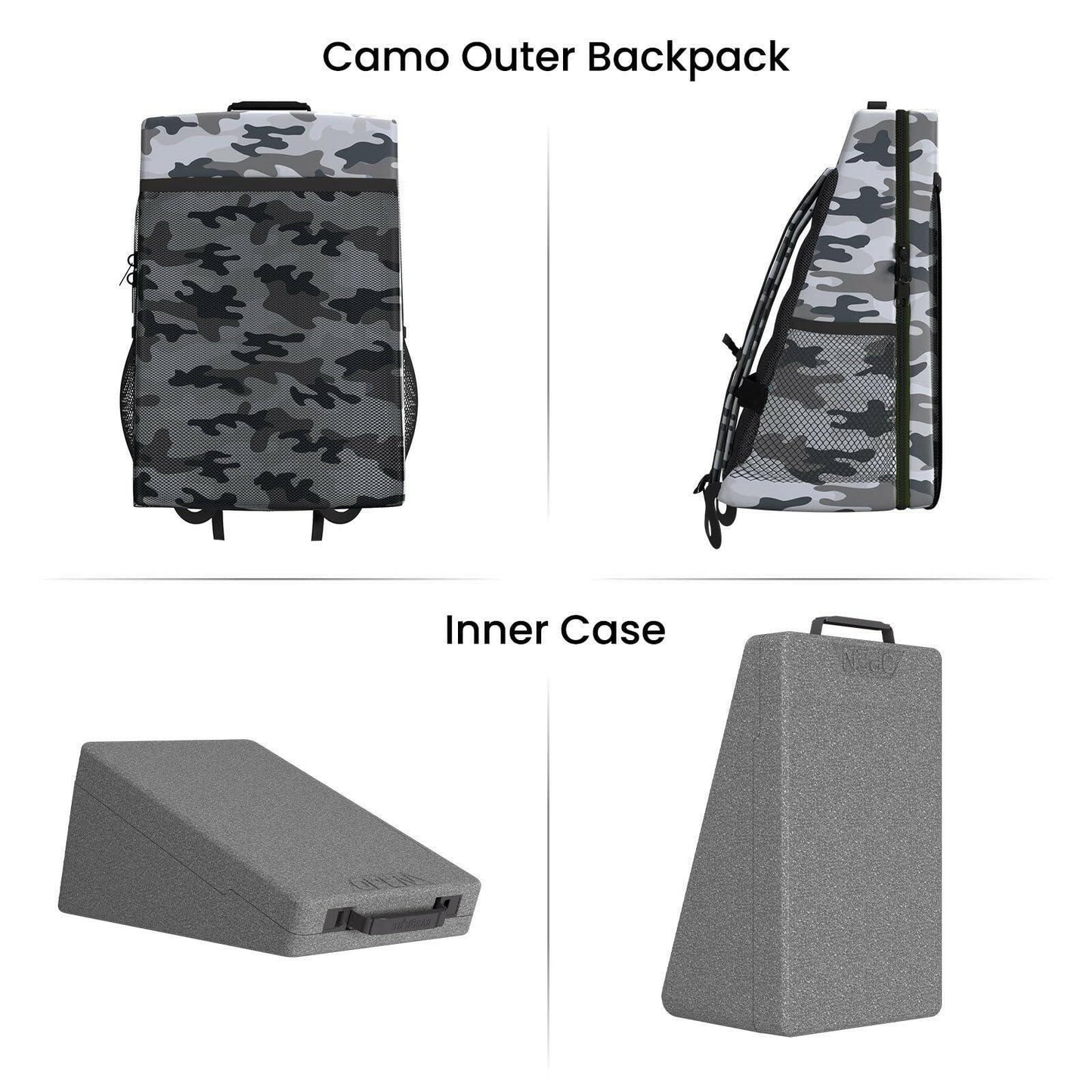 Starlink Gen 2 Travel Backpack, Waterproof Hard Case with Removable Camo Outer Pocket - starlink6.com