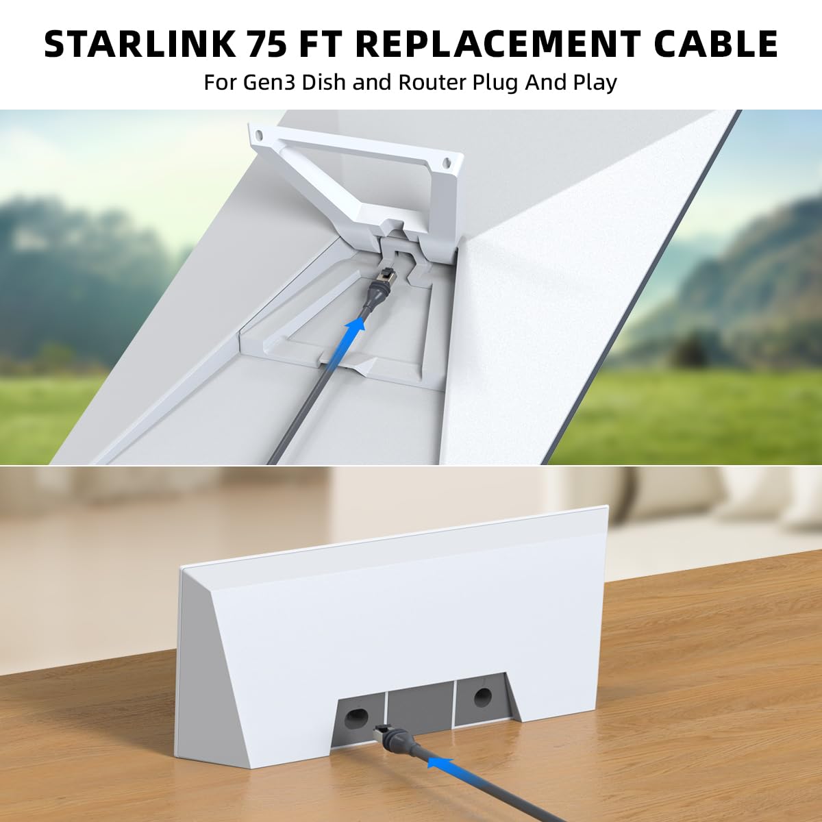 Extending Starlink Cable 249FT | Ethernet Antenna RV Port Longer Cable - starlink6.com